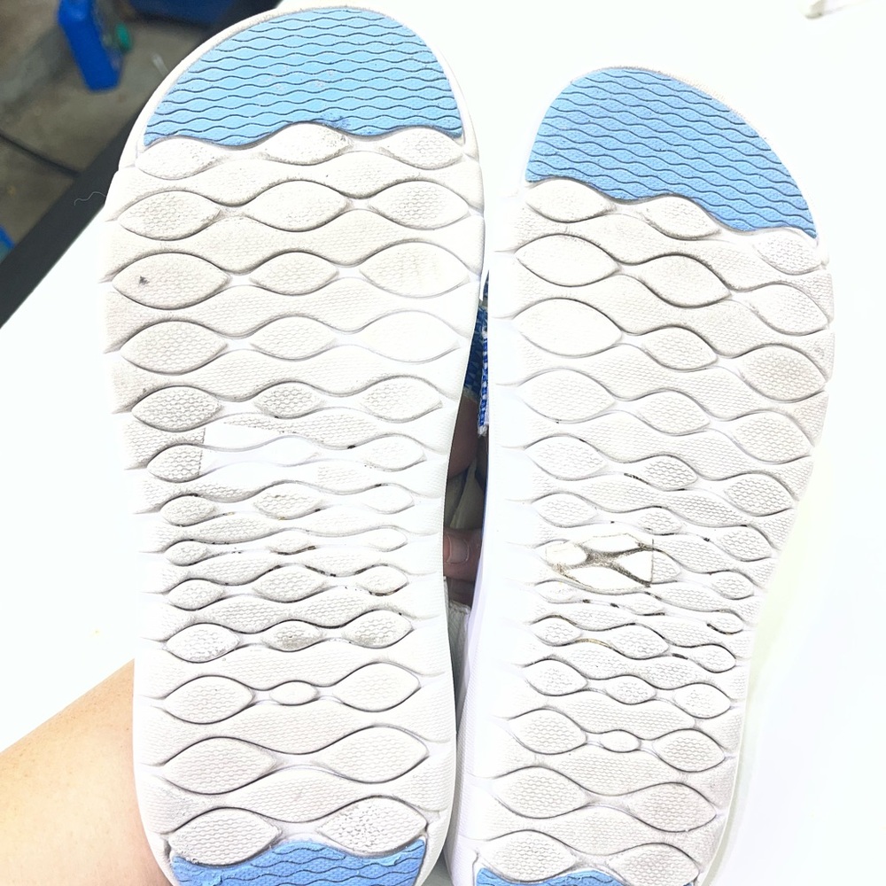 Ryka Blue and White Adjustable Strappy Sandals - Picture 5 of 6
